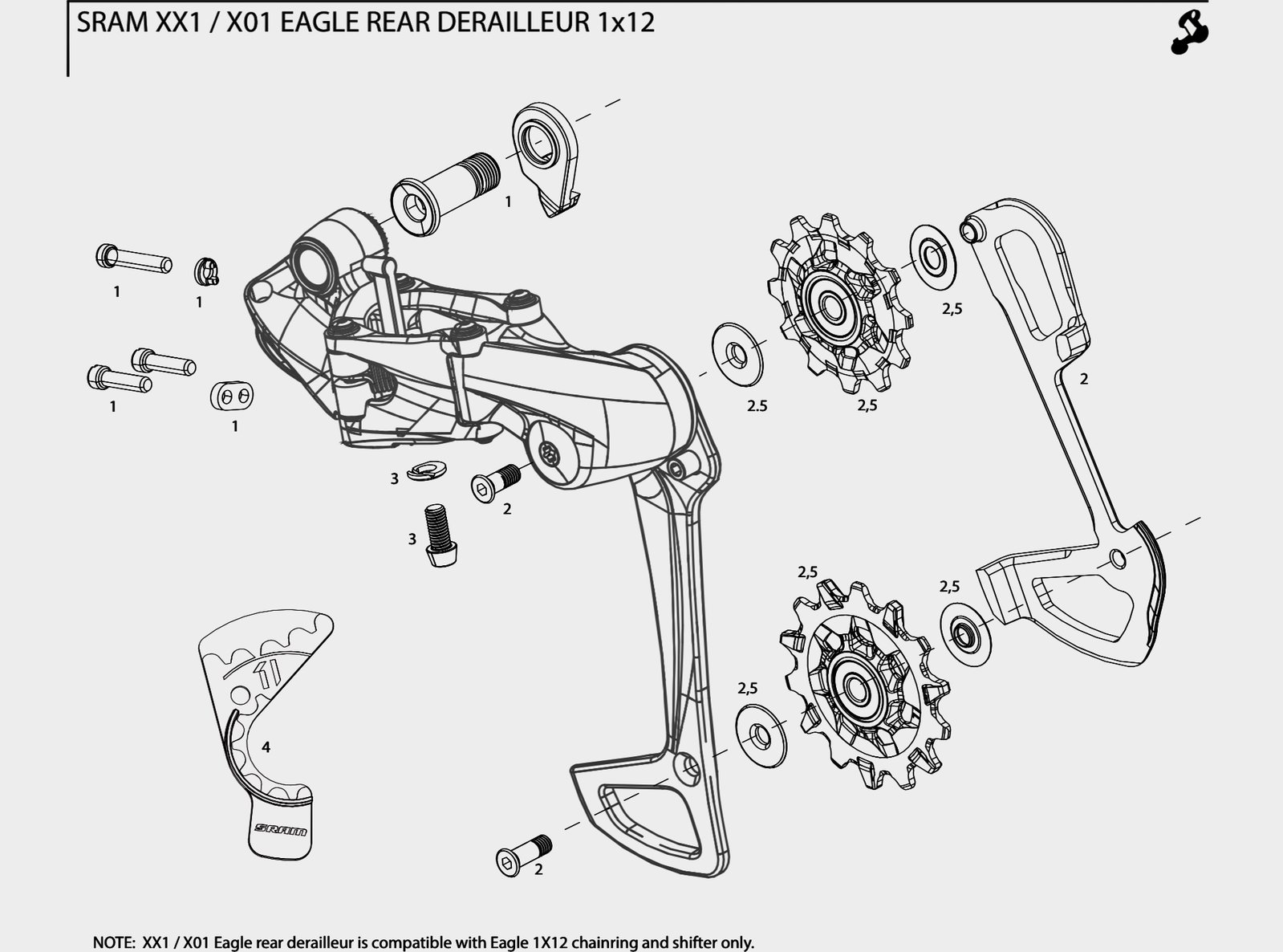 10 speed sram derailleur